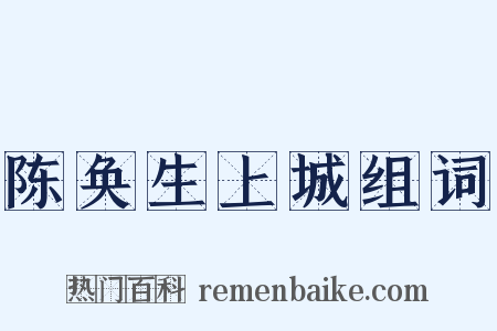 陈奂生上城组词是什么意思的图片